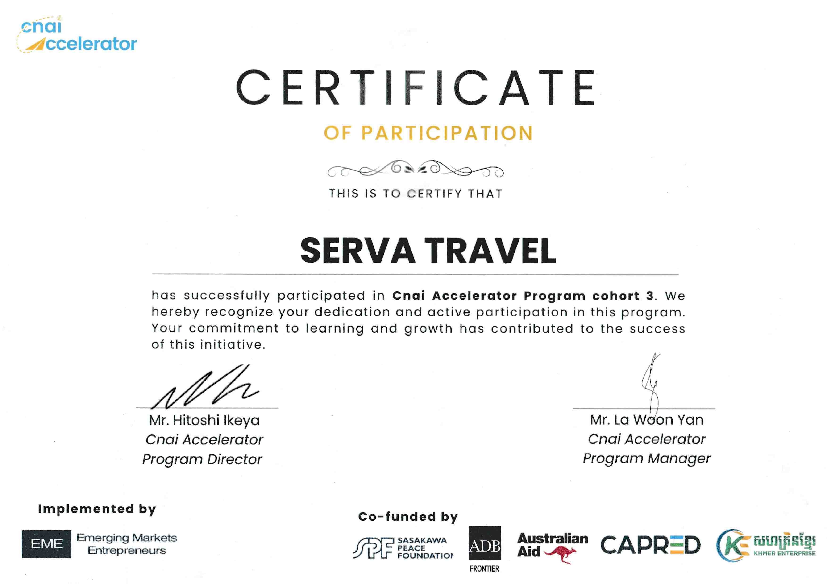 Photo of Serva Travel - Cnai Accelerator Graduate